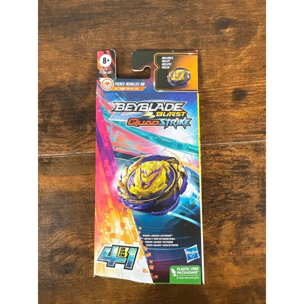 Hasbro Beyblade Burst QuadStrike Fierce Achilles A8 Stamina Top F7777 New